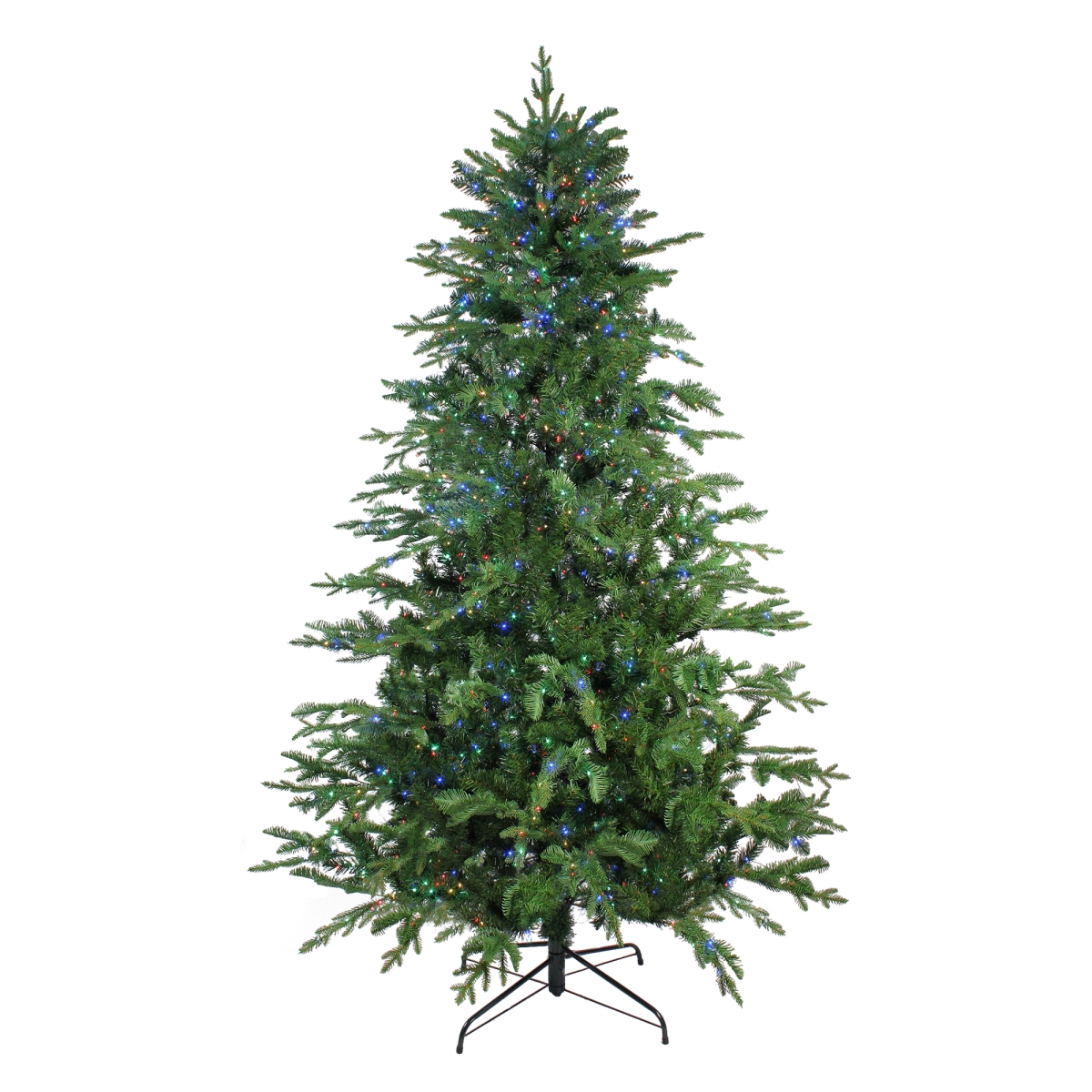 7.5 ft. Pre-Lit Ashland Sitka Spruce Artificial Christmas Tree, Multi-Color LED Lights