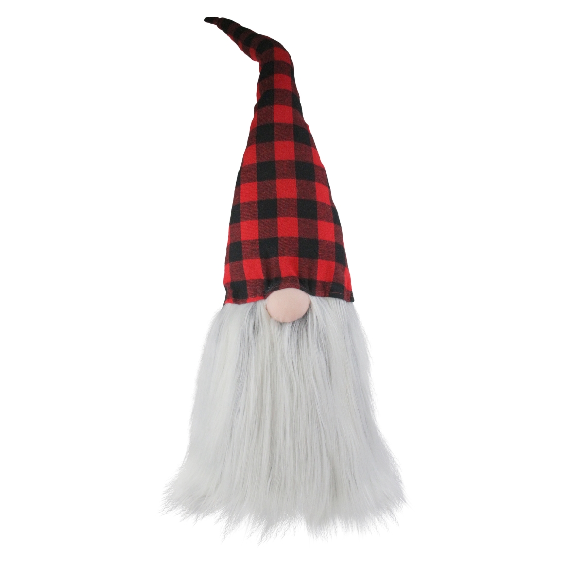 28 in. Red & Black Buffalo Plaid Christmas Table Top Gnome