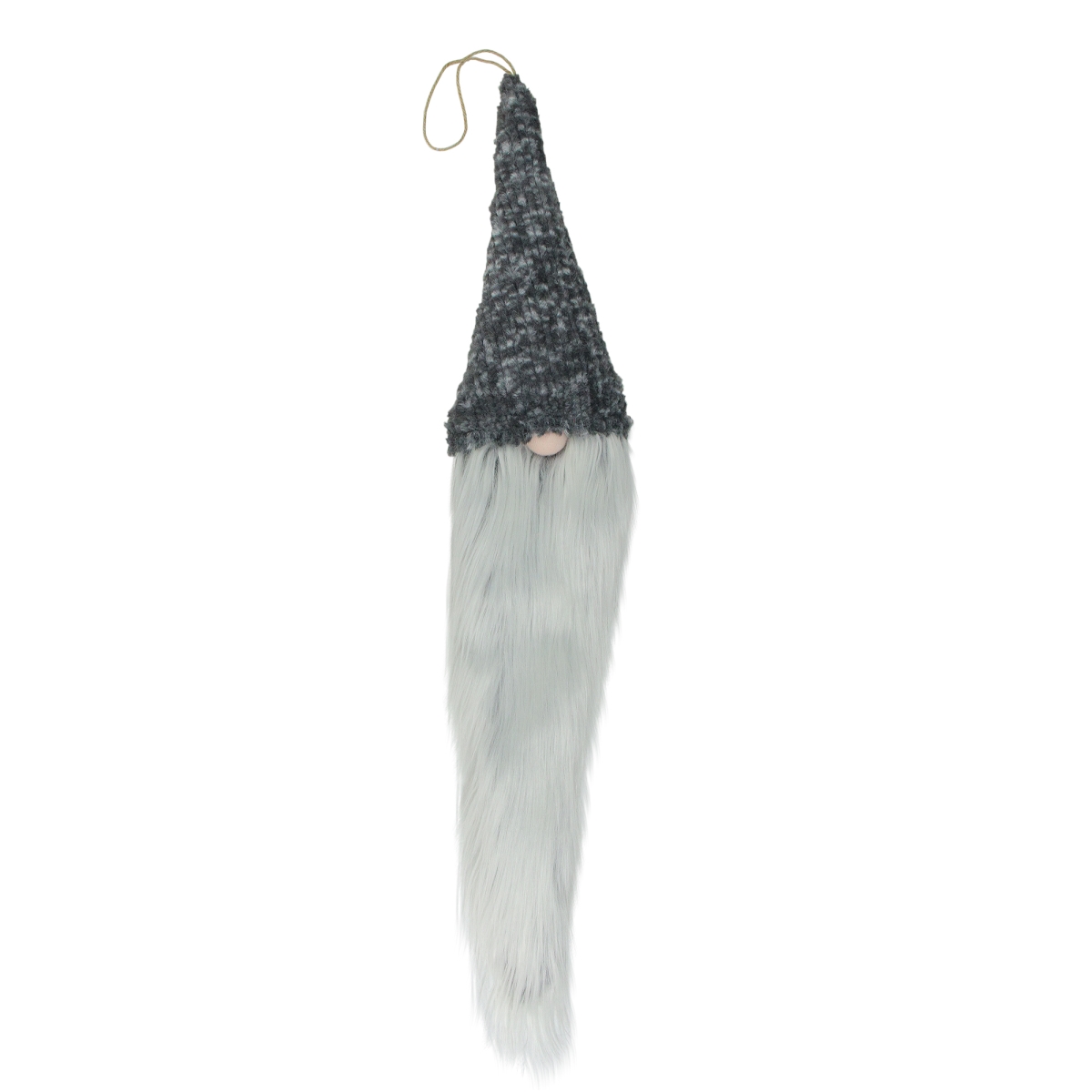 34 in. Dark Gray Hanging Christmas Gnome Decoration
