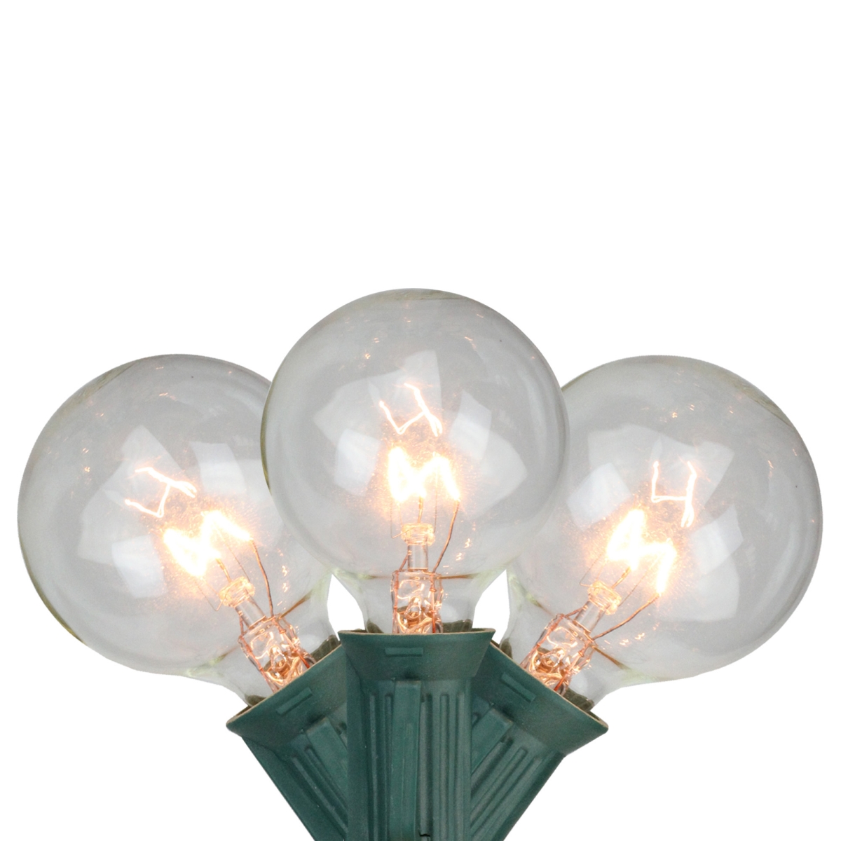 9 ft. Clear G50 Globe Christmas Light Set Green Wire - 10 Count