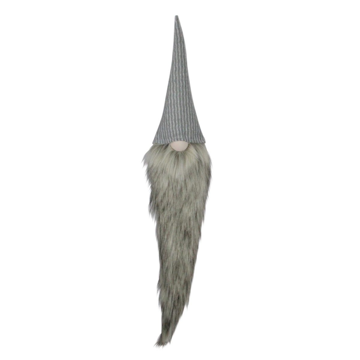 33750196 30 in. Hanging Christmas Gnome Decoration, Light Gray