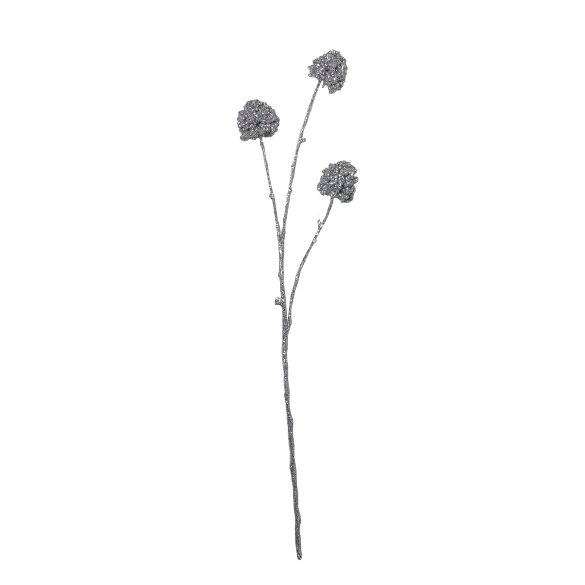32 in. Sequin Artificial Allium Christmas Spray, Silver