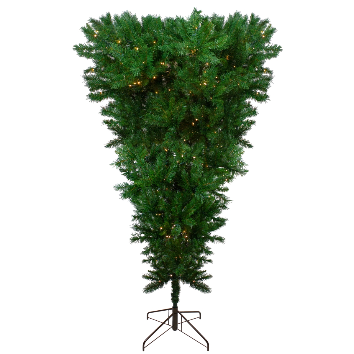 33388953 7 ft. Pre-Lit LED Sugar Pine Upside Down Artificial Christmas Tree - Clear Lights -  NorthLight