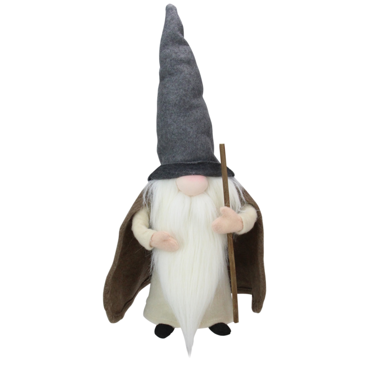 Picture of Northlight 33670802 18 in. Standing Big Nose Gnome in Grey Holding a Stick, Red