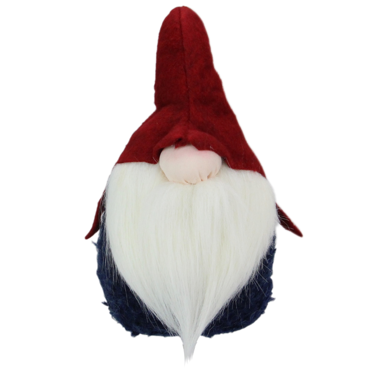 Picture of Northlight 33670805 10 in. Plush Big Nose Gnome in Red Felt Hat & Furry Blue Bottom