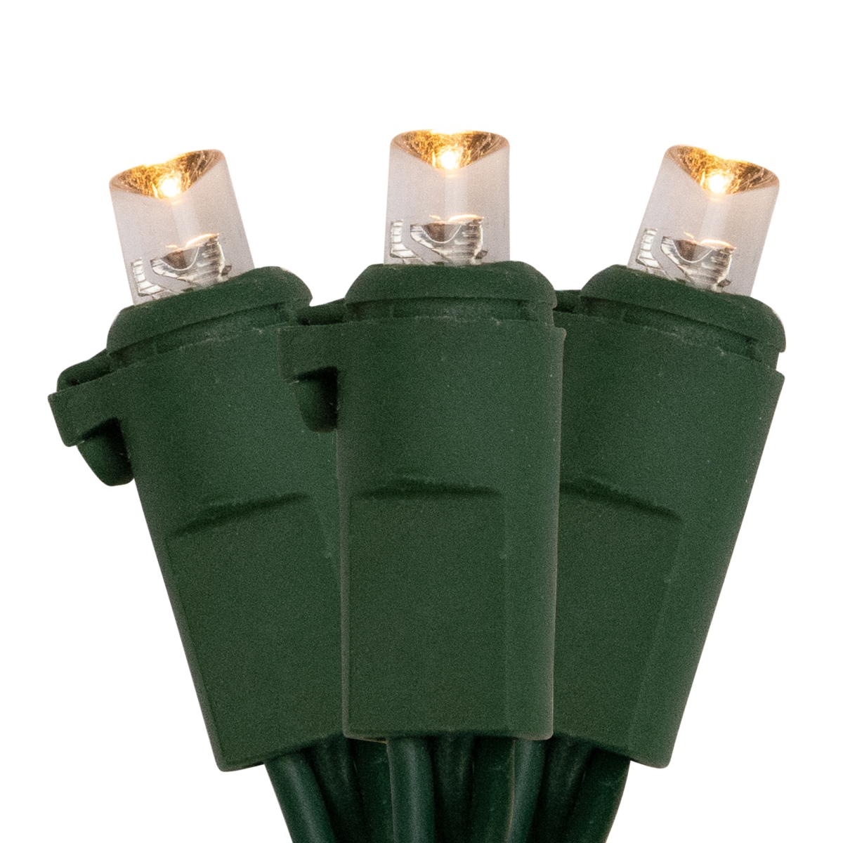 9.5 ft. LED Warm White Wide Angle Christmas Lights, Green Wire - 20-Count