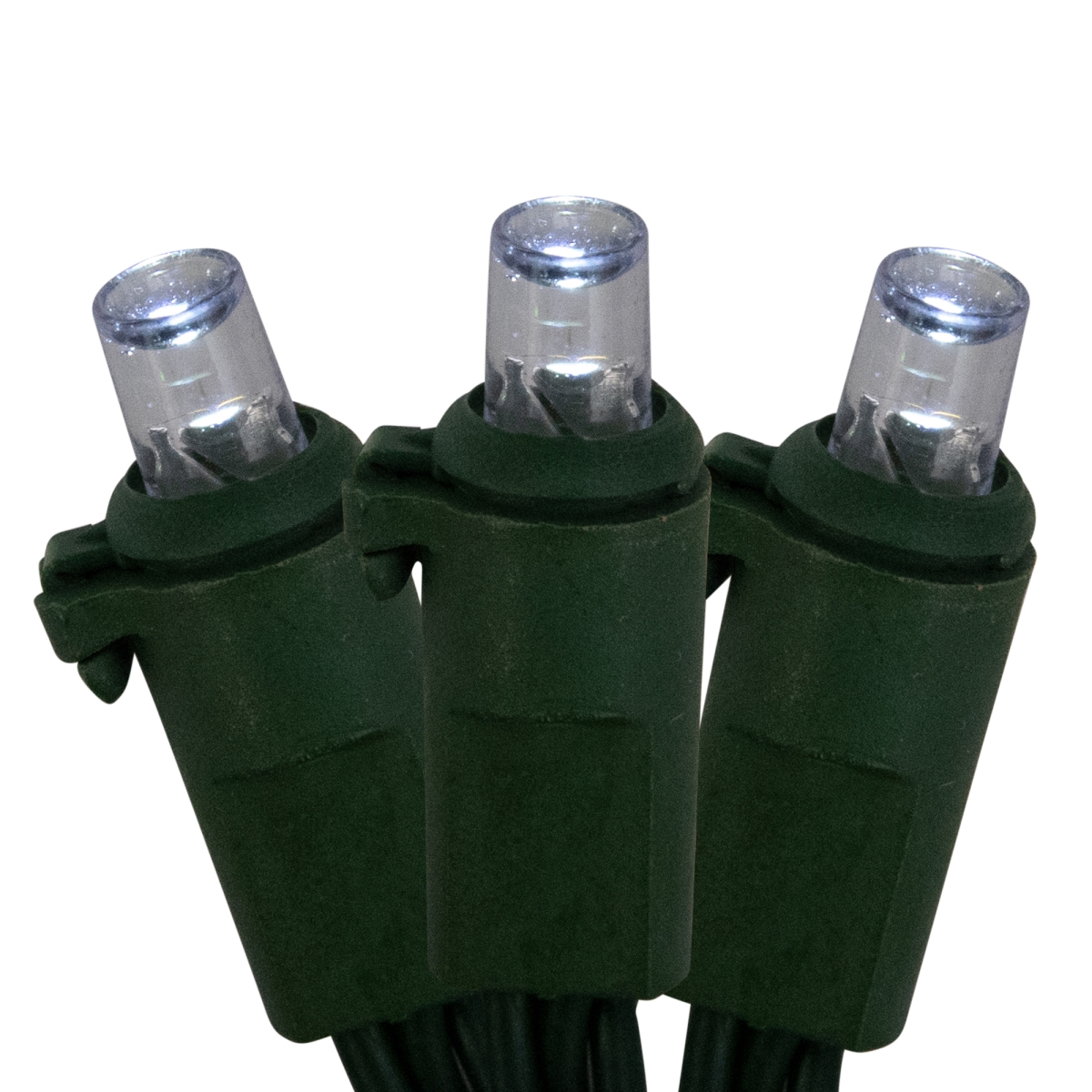 9.5 ft. LED Pure White Wide Angle Christmas Lights, Green Wire - 20 Count