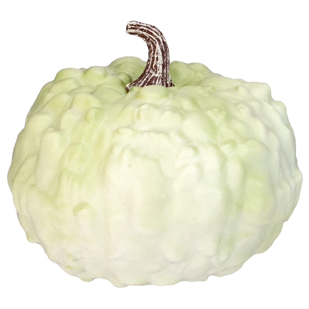 7.5 in. Textured Pumpkin Fall Harvest Table Top Decoration, Green