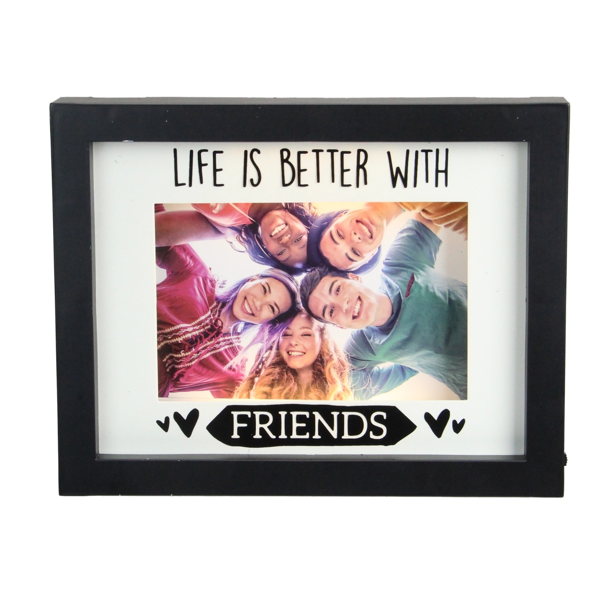 4 x 6 in. LED Lighted Life is Better with Friends Matted Picture Frame
