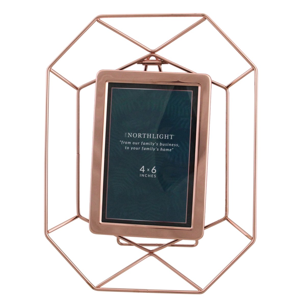 33906226 4 x 6 in. Hexagonal Picture Frame, Rose Gold -  NorthLight