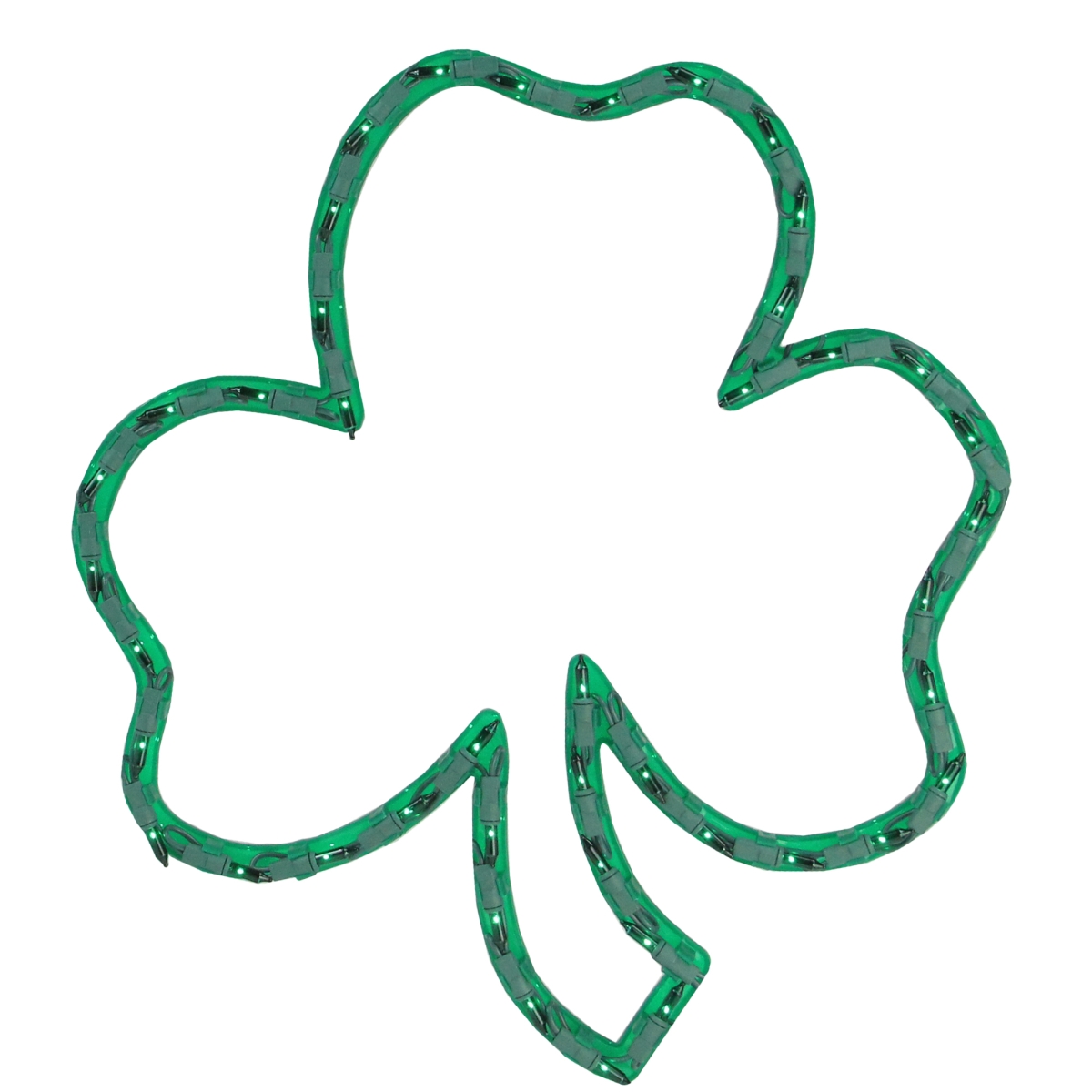 17 in. Lighted St.Patricks Day Irish Shamrock Window Silhouette Decoration