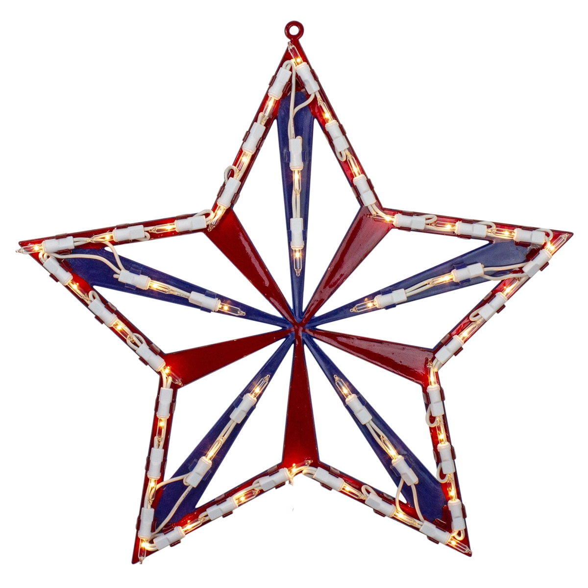 14 in. Lighted Red White & Blue 4th of July Star Window Silhouette Decoration