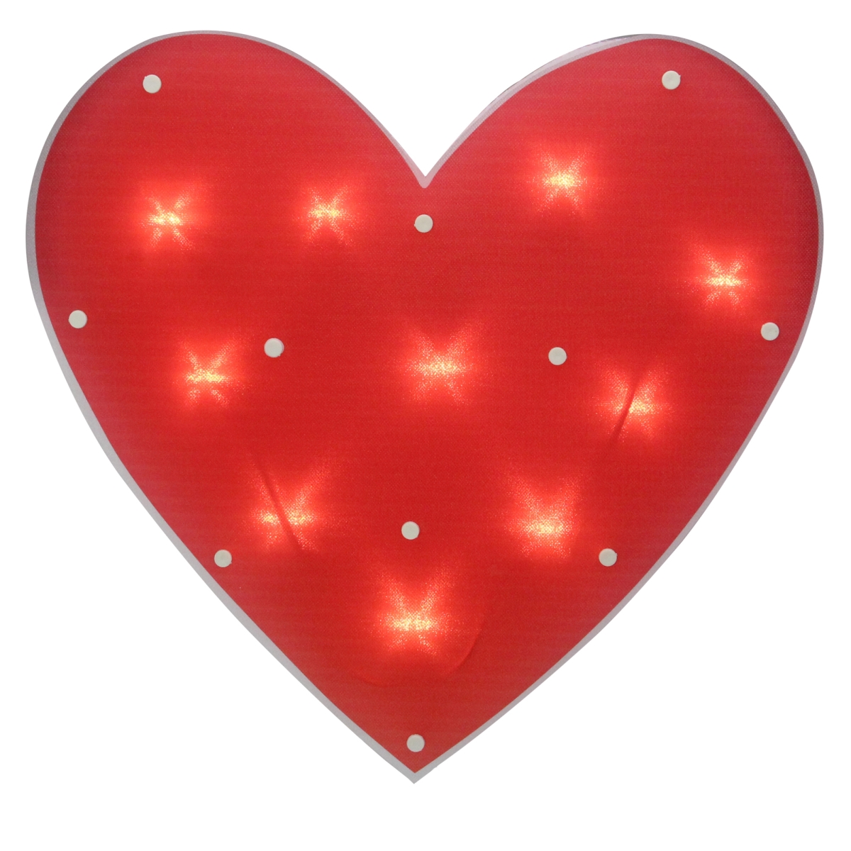 14.25 in. Lighted Red Heart Valentines Day Window Silhouette Decoration