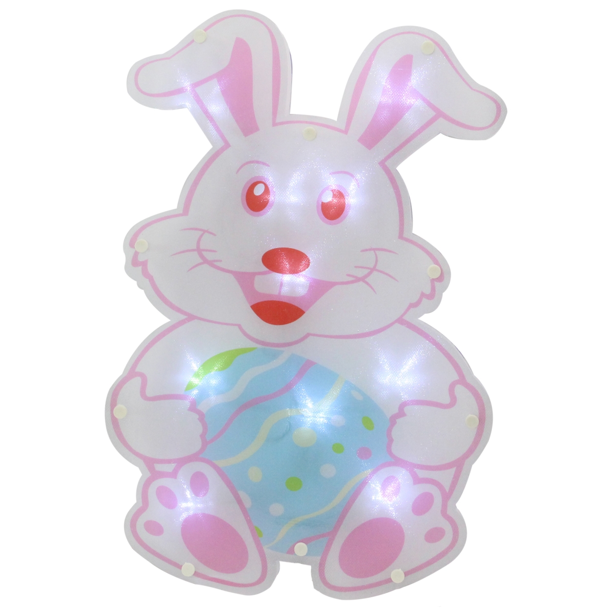 14 in. Battery Operated LED Lighted Easter Bunny Window Silhouette