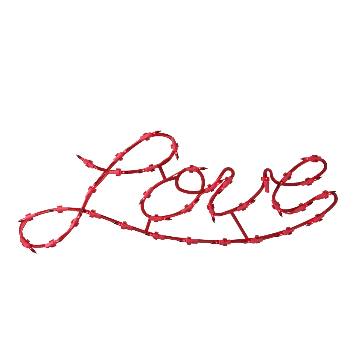 17 in. Lighted Red Love Script Valentines Day Window Silhouette