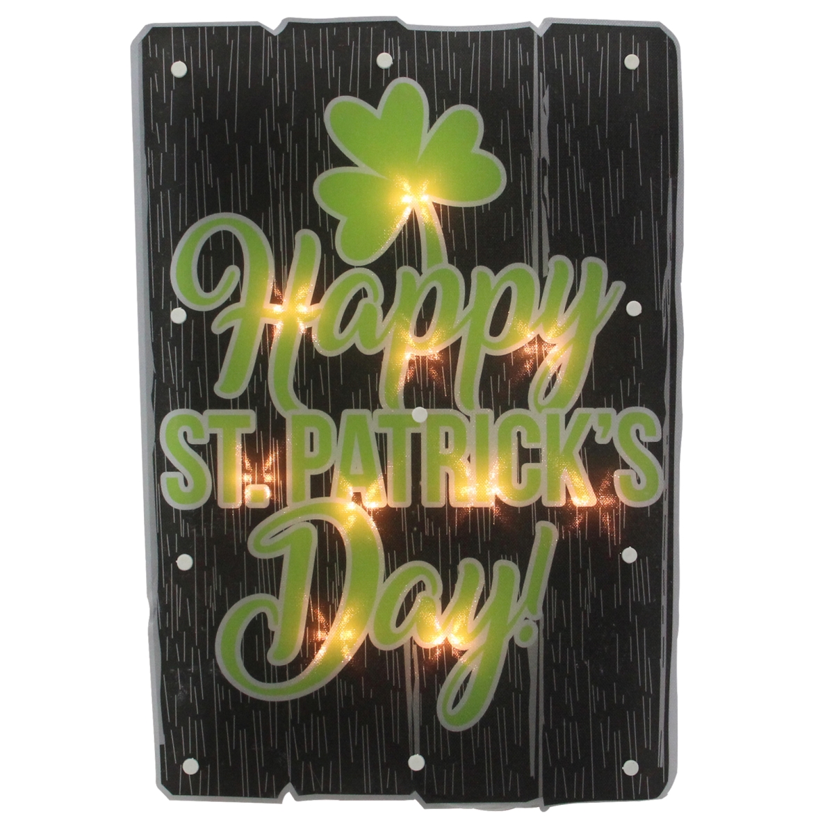 17 in. Lighted Happy St.Patricks Day Window Silhouette Decoration