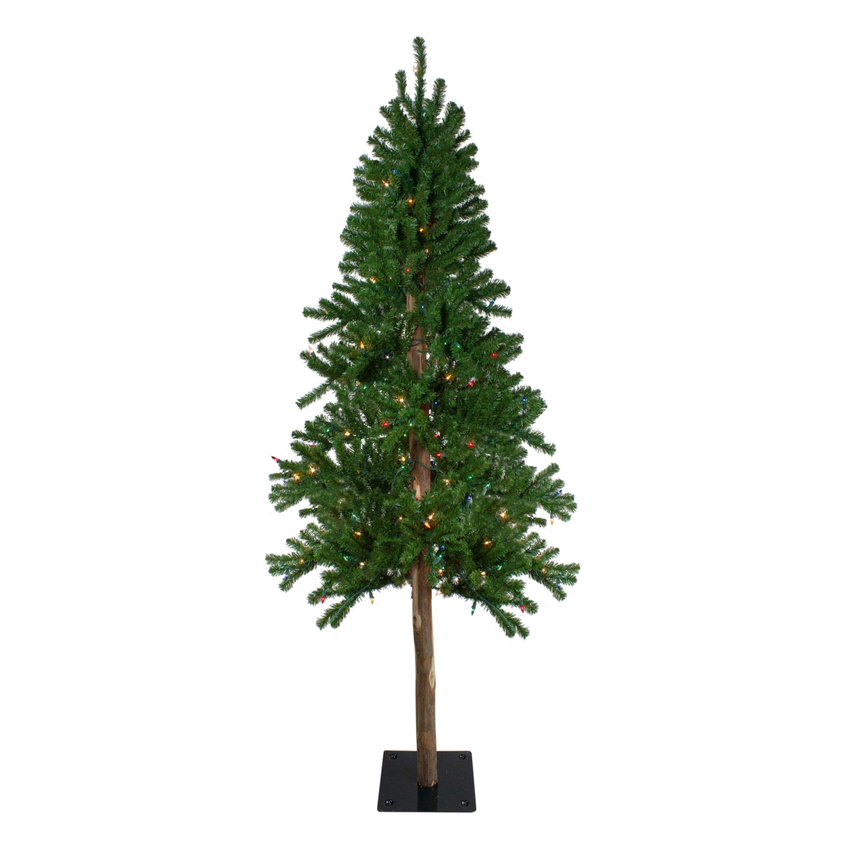 6 ft. Pre-Lit Alpine Artificial Christmas Tree - Multi-Color Light