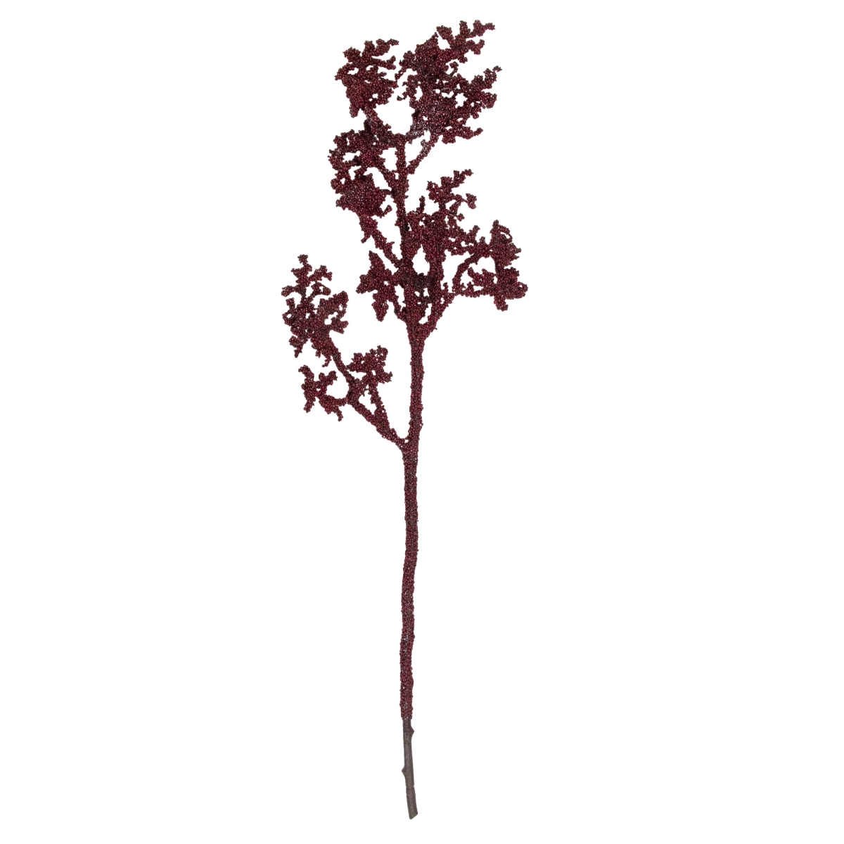 35 in. Burgundy Beaded Artificial Christmas Spray