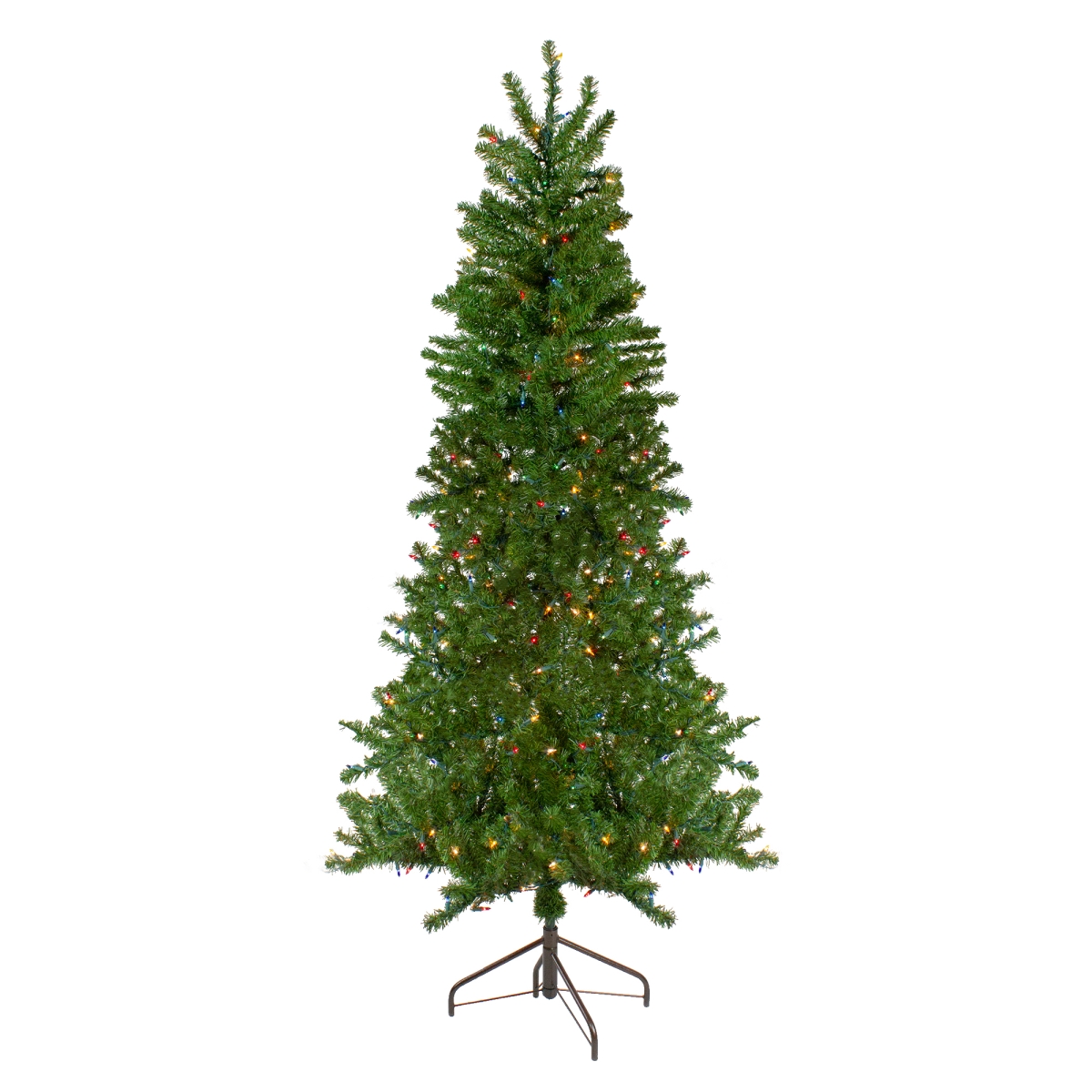6.5 ft. Pre-Lit Canadian Pine Artificial Christmas Wall Tree - Multi-Color Lights