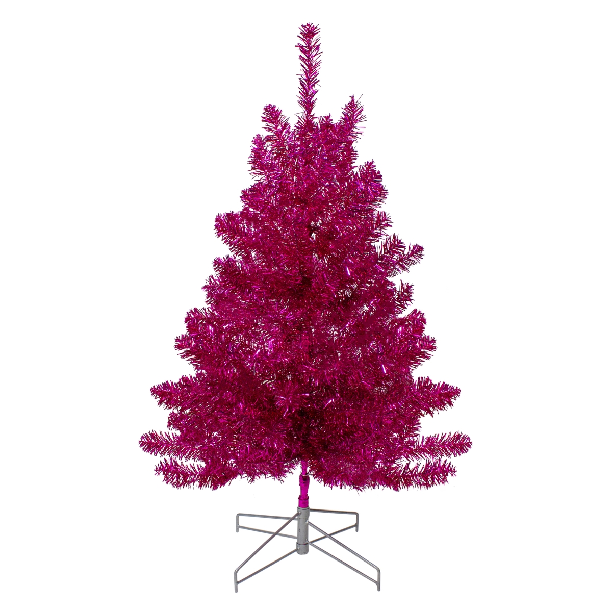 3 ft. Metallic Pink Tinsel Artificial Christmas Tree - Unlit
