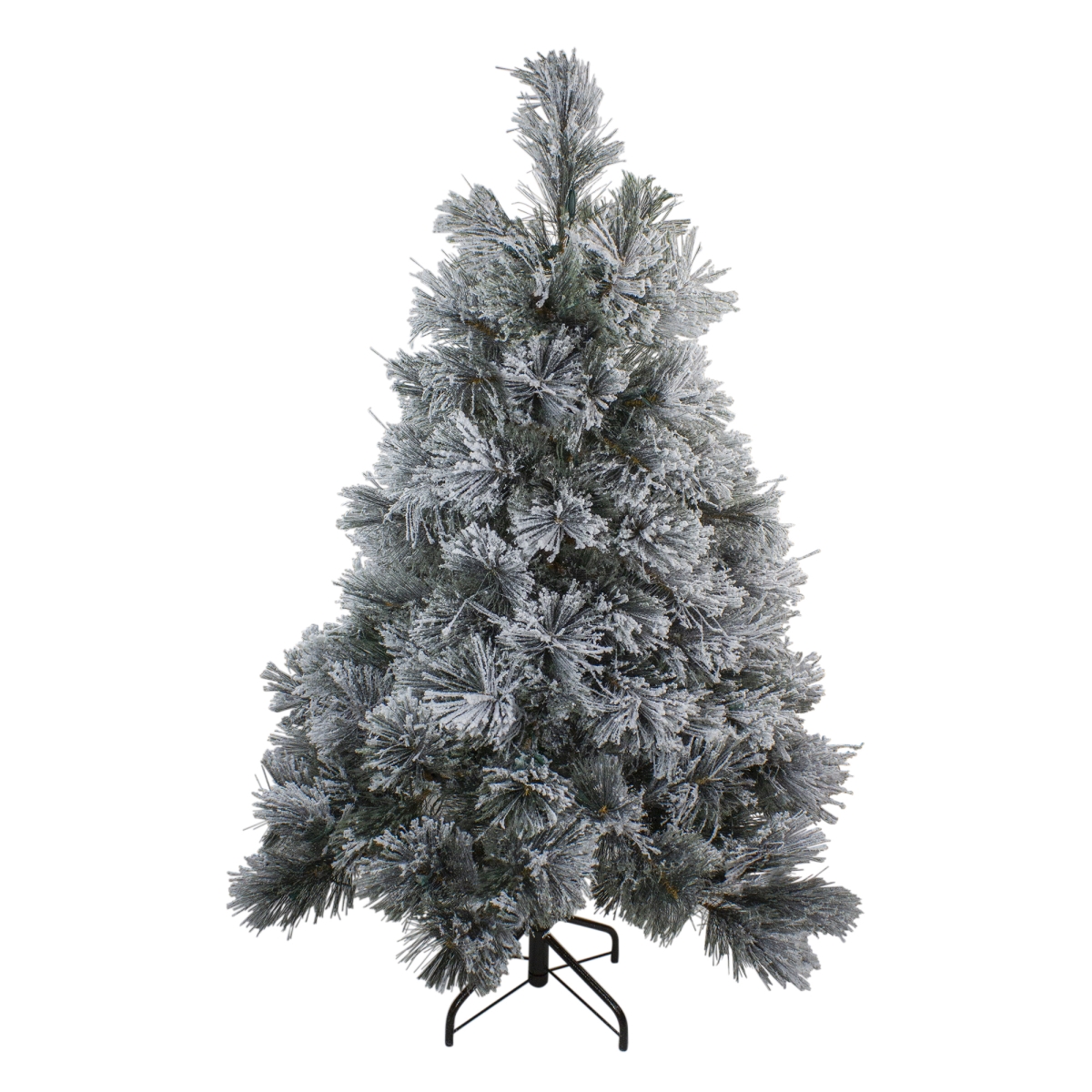 4.5 ft. Flocked Black Spruce Artificial Christmas Tree - Unlit