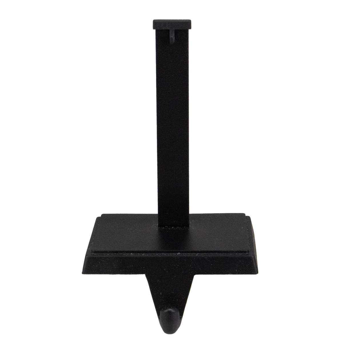 6.75 in. Matte Black Hanging Stocking Hanger Embellished with Glitter Nickel Plated Ornament
