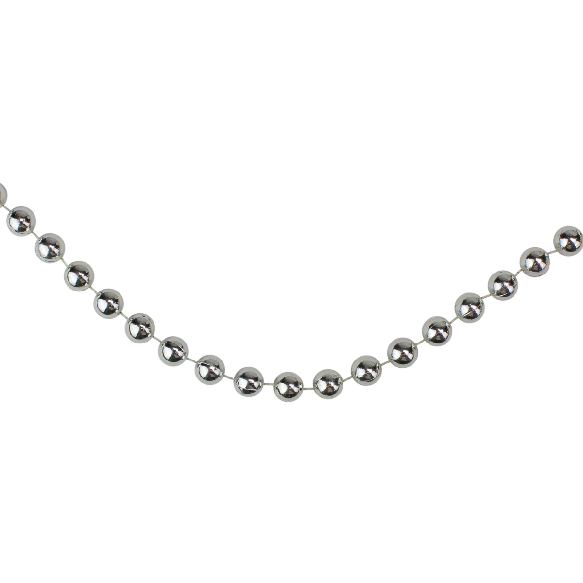 33 ft. Shiny Silver Round Beaded Christmas Garland - Unlit