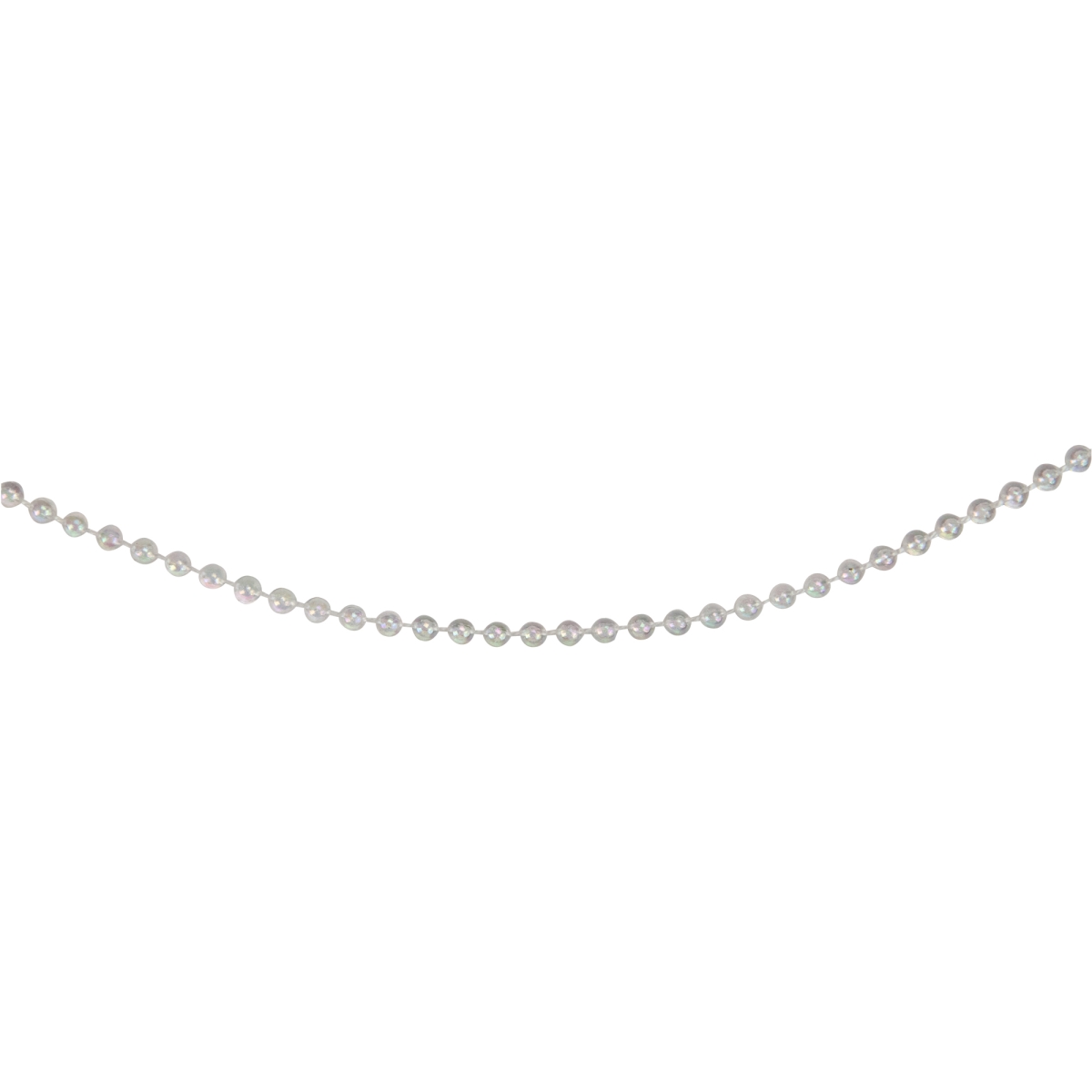 4 mm x 100 ft. Small Shiny Clear Iridescent Beaded Christmas Garland