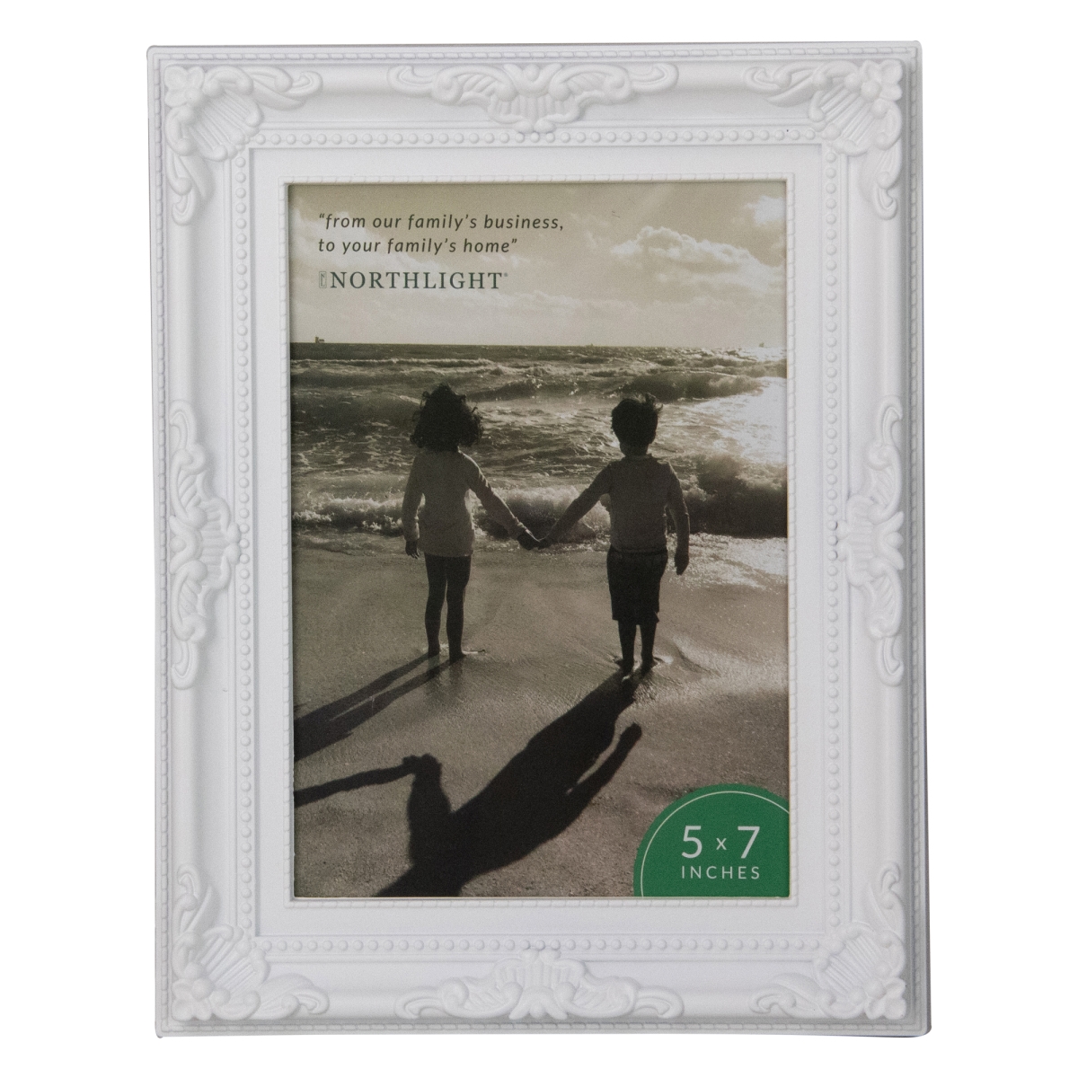 8.5 in. Classical Rectangular Photo Picture Frame, White - 5 x 7 in.