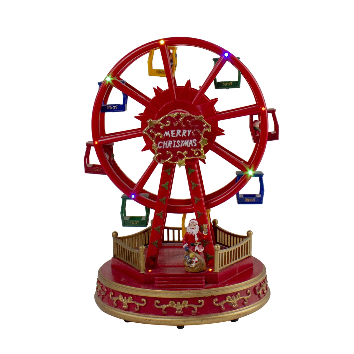 Picture of Northlight 34109645 11.25 in. LED Lighted & Musical Rotating Christmas Ferris Wheel