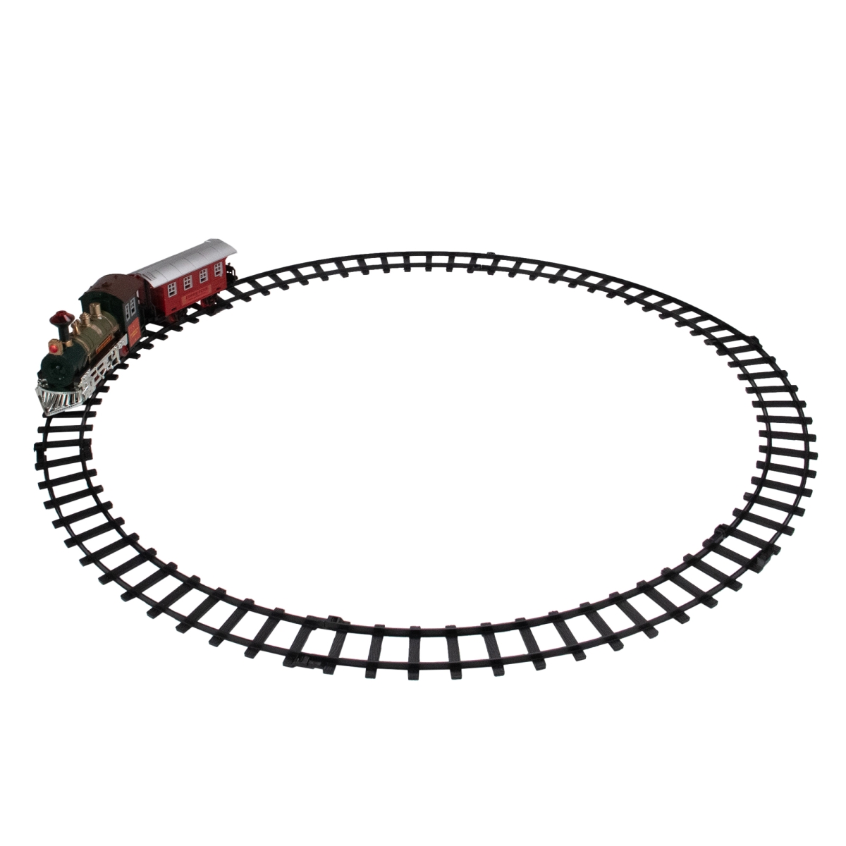 Picture of Northlight 33388865 Battery Operated Red & Green Animated Classic Train Set with Sound - 8 Piece