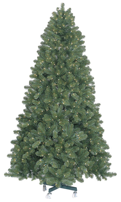 12 ft. Pre-Lit Full Olympia Pine Artificial Christmas Tree with Wheels LED Lights, Warm White