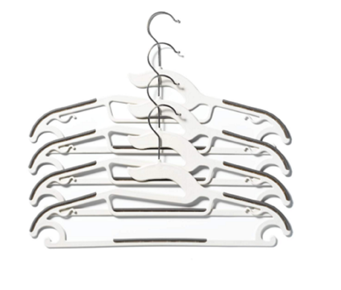 Picture of Avon 33537582 16 in. Plastic Hangers with Non-Slip Shoulders&#44; White - Set of 4
