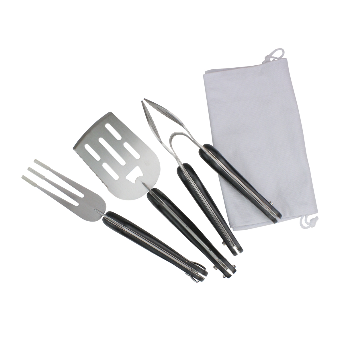 Picture of Avon 33537512 18 in. Folding BBQ Tool Set - Black & Silver - Set of 3