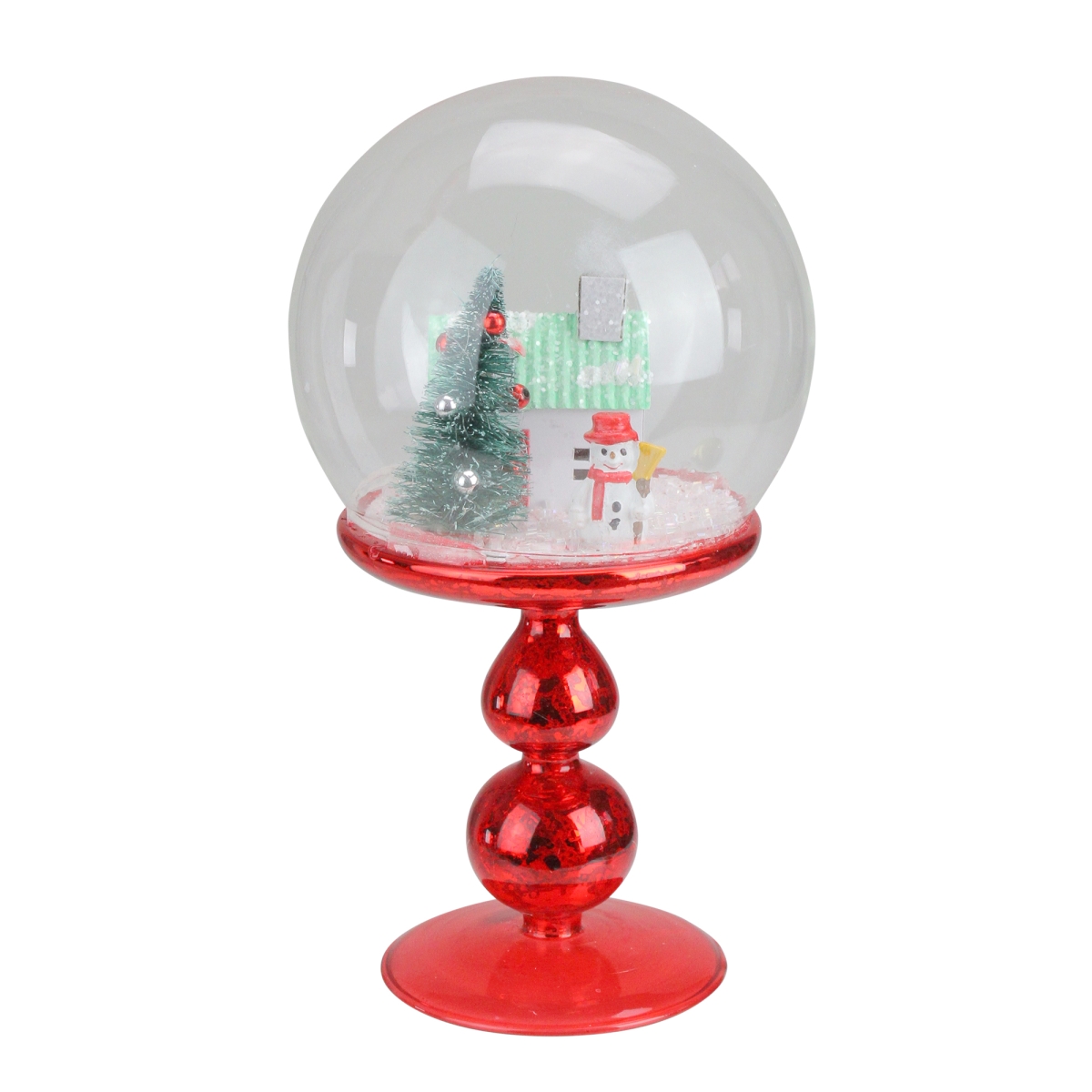 Picture of Avon 33537525 8.75 in. Holiday Scene Pedestal Globe Tabletop Decoration - Red