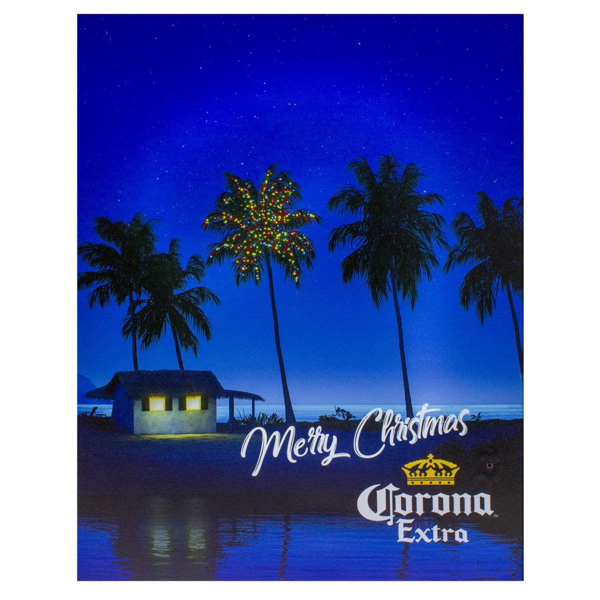 18.75 in. Motion Activated Musical Lighted Corona Christmas Wall Art