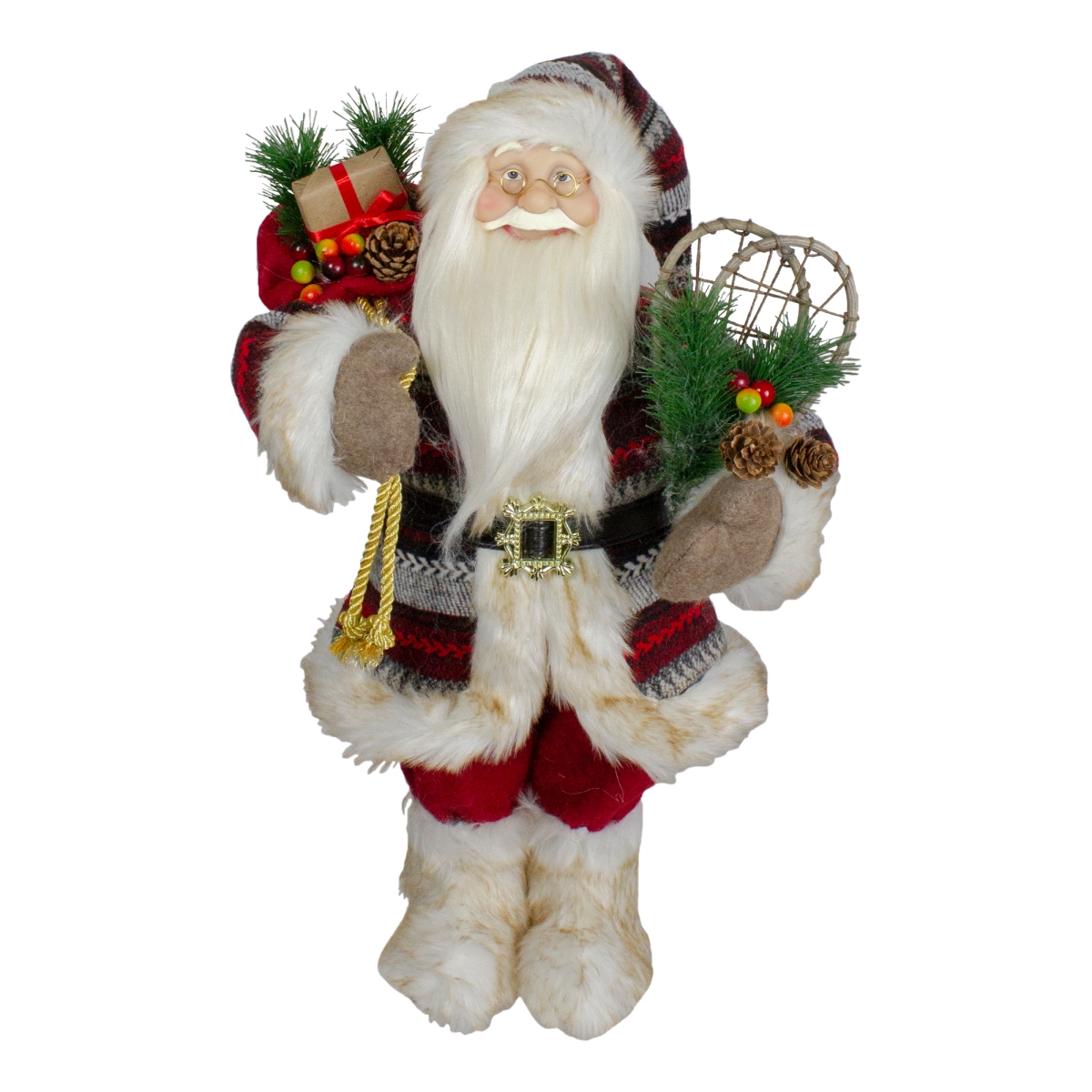 Picture of Northlight 34316591 18 in. Standing Santa Christmas Figure with Snow Shoes & Fur Boots