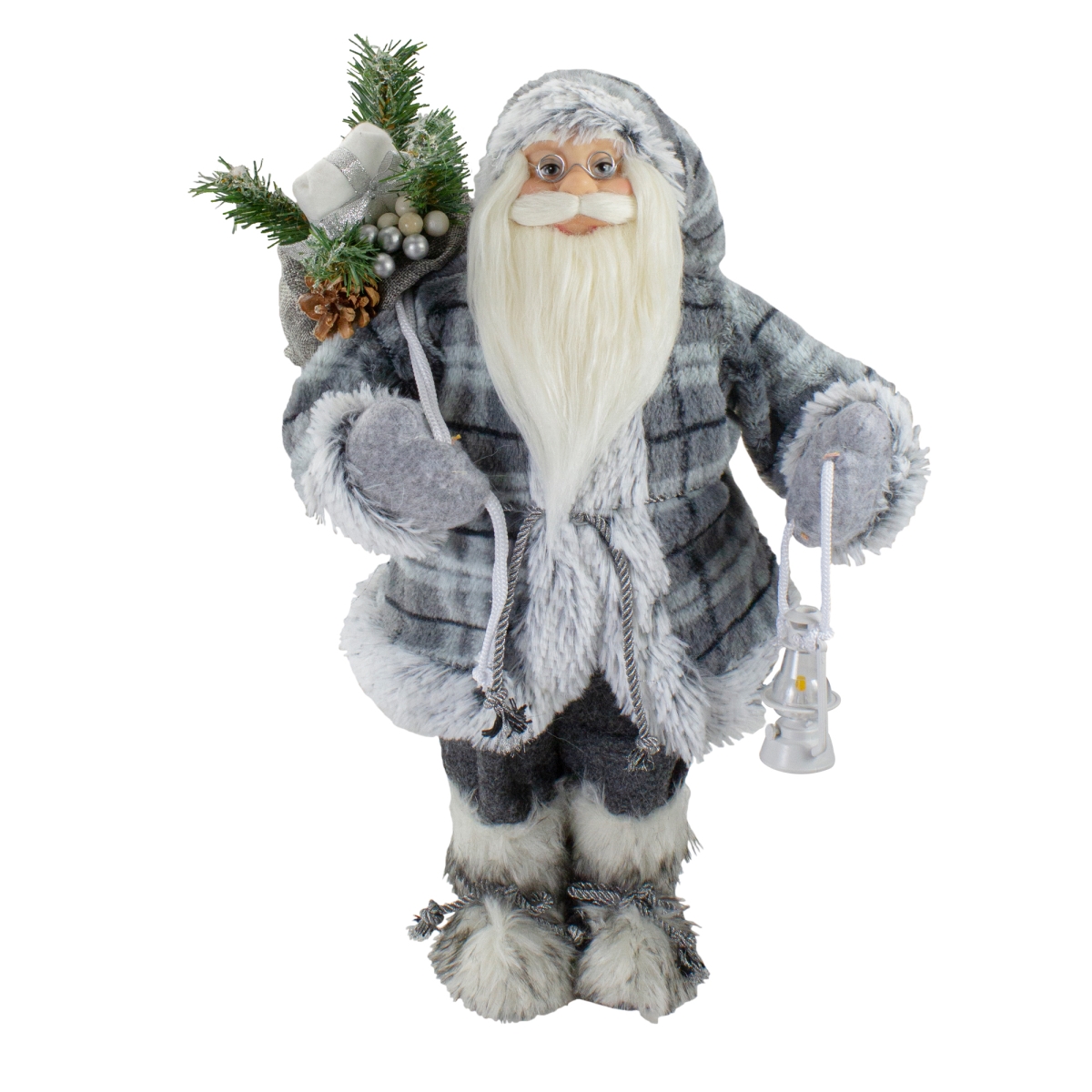 Picture of Northlight 34316592 18 in. Standing Santa Christmas Figure Carrying a Lantern