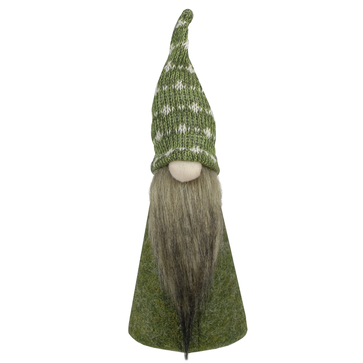Picture of Northlight 34313235 10 in. Cone Christmas Tabletop Decor Gnome&#44; Green & White