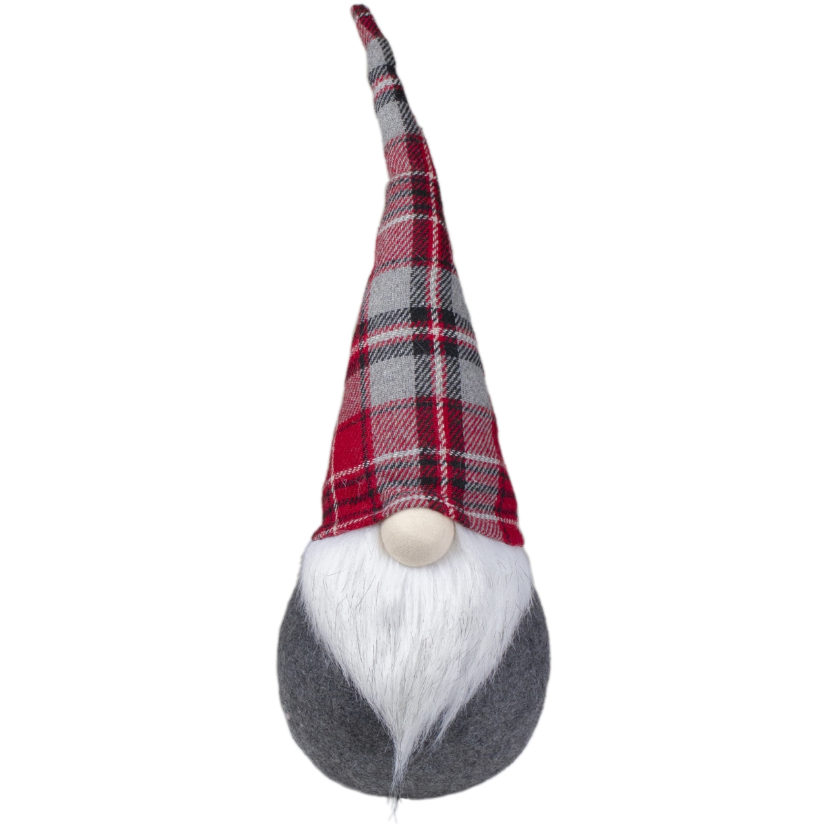 34314401 19 x 5.75 x 6 in. Weighted Tabletop Gnome Christmas Decoration, Gray, Red & White -  NorthLight