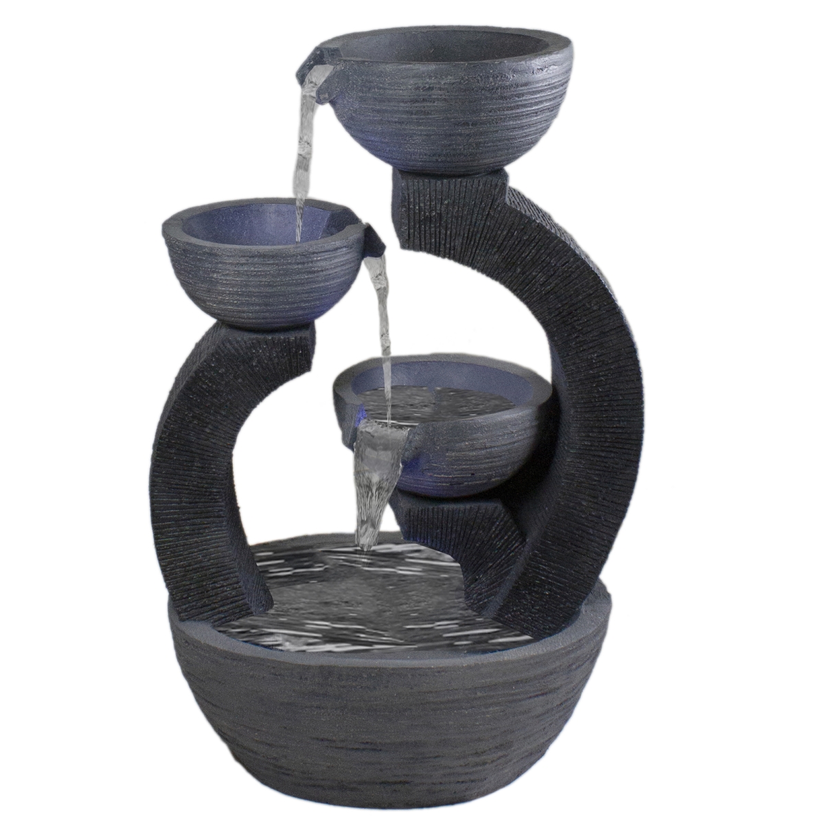 Picture of Northlight 34247161 31.5 in. Three-Tier Outdoor Garden Water Fountain&#44; Black Lighted