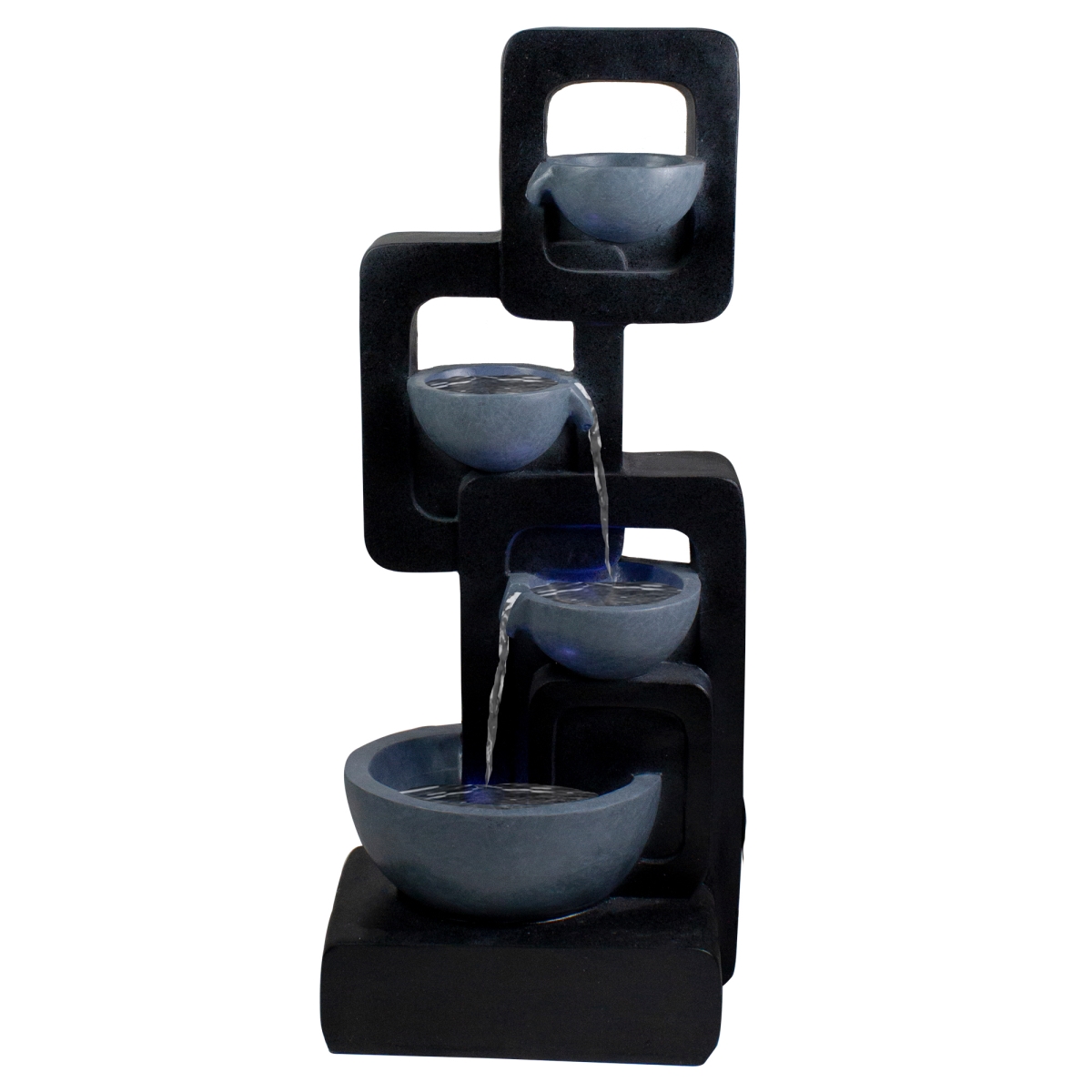 Picture of Northlight 34247171 32 in. Four-Tier Modern Outdoor Garden Water Fountain&#44; Black & Gray