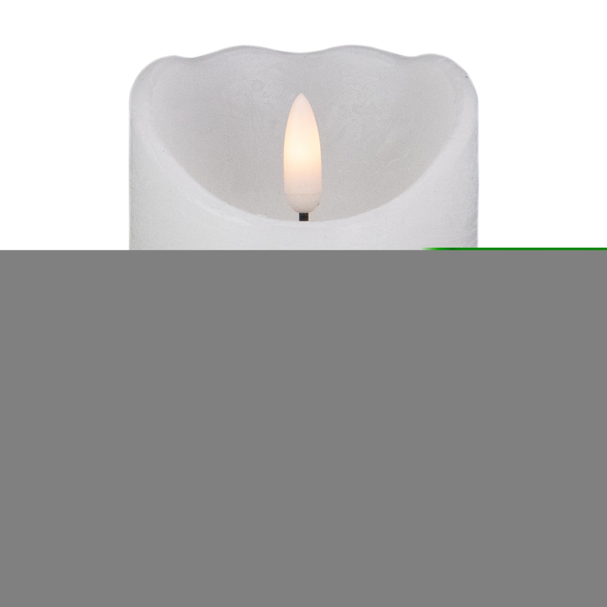 4 in. Flameless Battery Operated Christmas Decor Candle, White