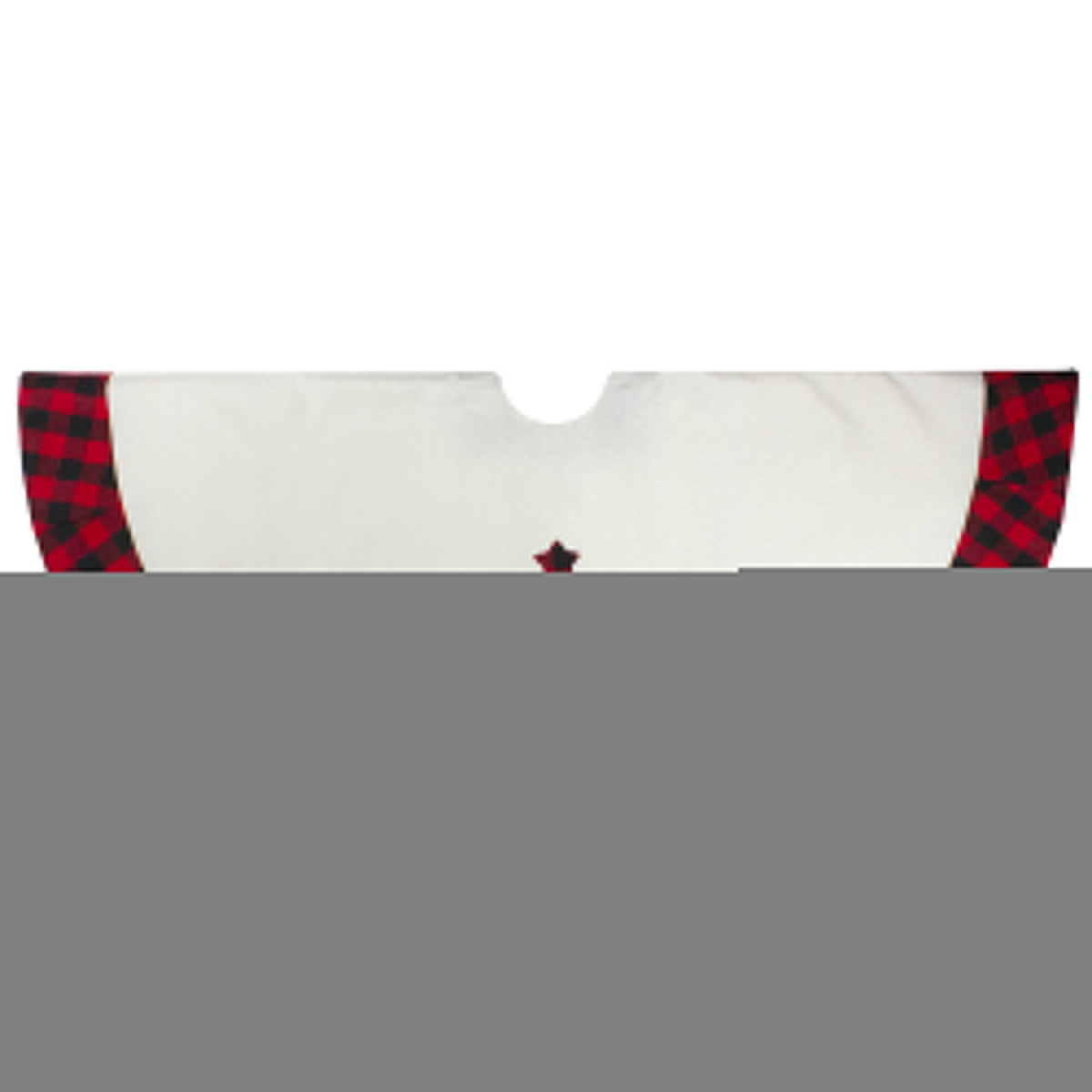48 in. Buffalo Plaid Tree Christmas Tree Skirt - White, Red & Black