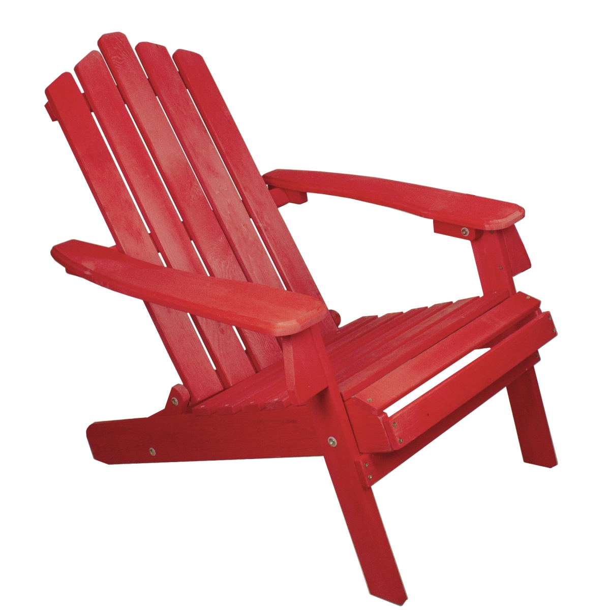 36 in. Classic Folding Wooden Adirondack Chair - Red