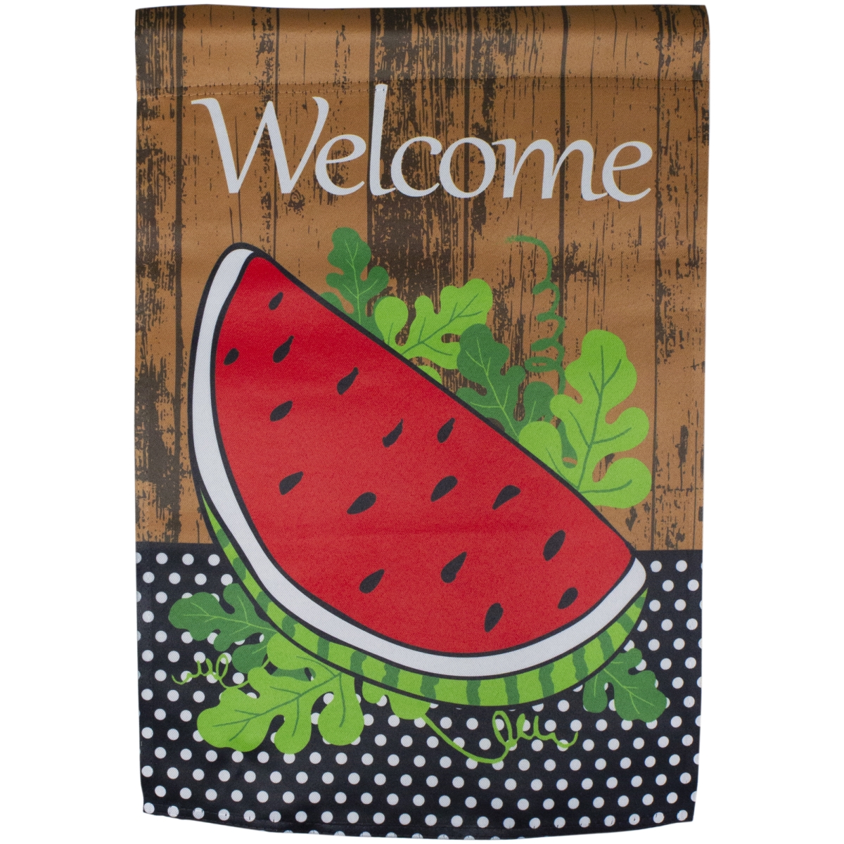 Welcome Watermelon Slice Spring Outdoor Garden Flag - 12.5 x 18 in.