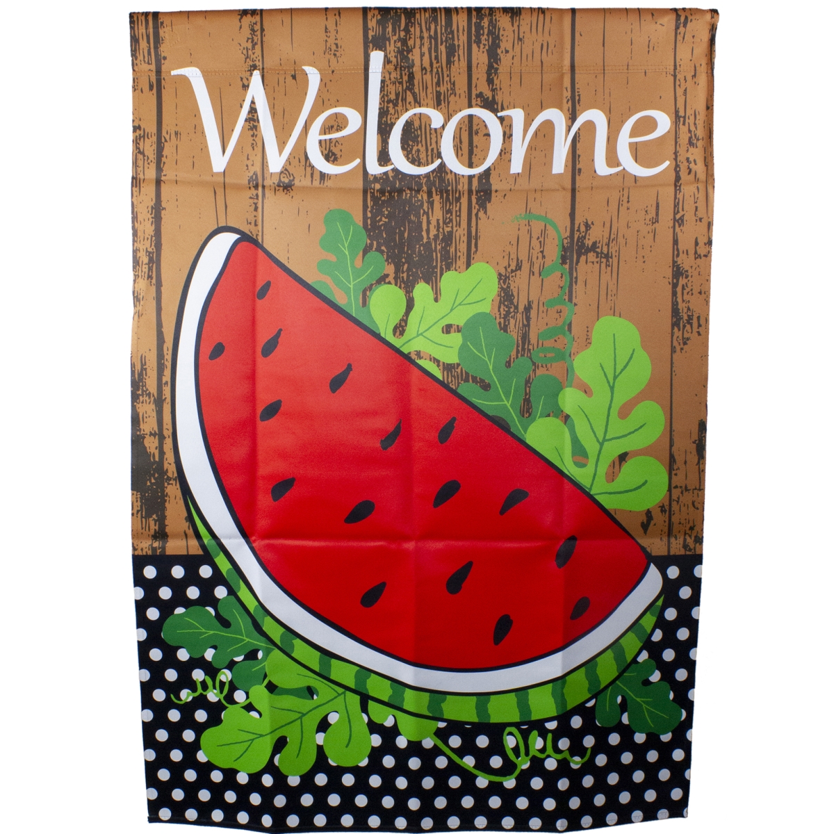 Welcome Watermelon Slice Spring Outdoor House Flag - 28 x 40 in.