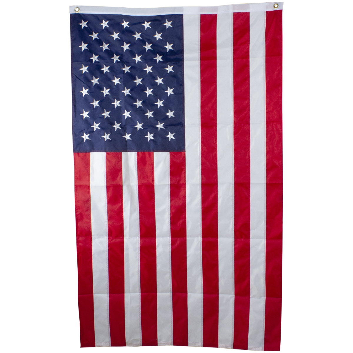 Patriotic Embroidered American Flag with Grommets - 3 x 5 ft.