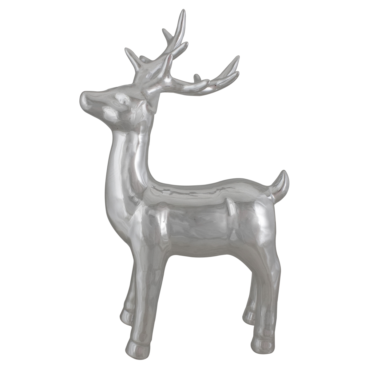 Picture of NorthLight 34315126 14 in. Standing Reindeer Christmas Tabletop Decor, Metallic Silver