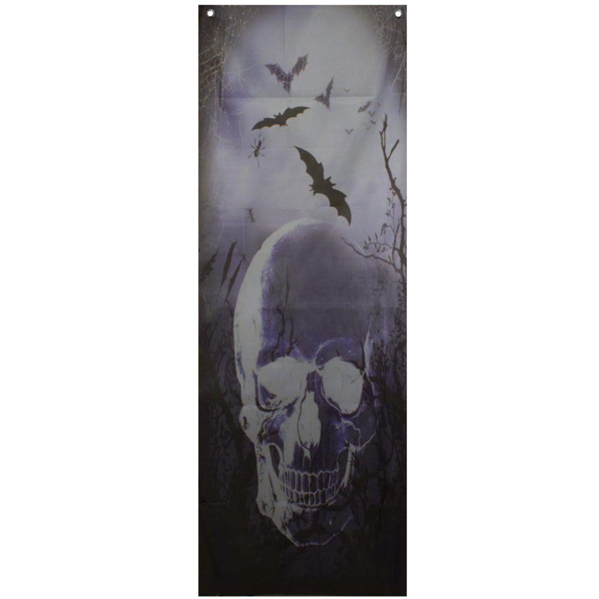 Picture of NorthLight 34289227 70.75 in. Spooky Skull Graveyard Halloween Door Decoration, Blue